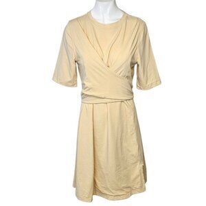 cotton wrap-front t-shirt dress lululemon LULULEMON COTTON WRAP-FRONT T-SHIRT DRESS Size: 4